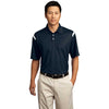 Nike Men's Midnight Navy/White Dri-FIT Short Sleeve Shoulder Stripe Polo