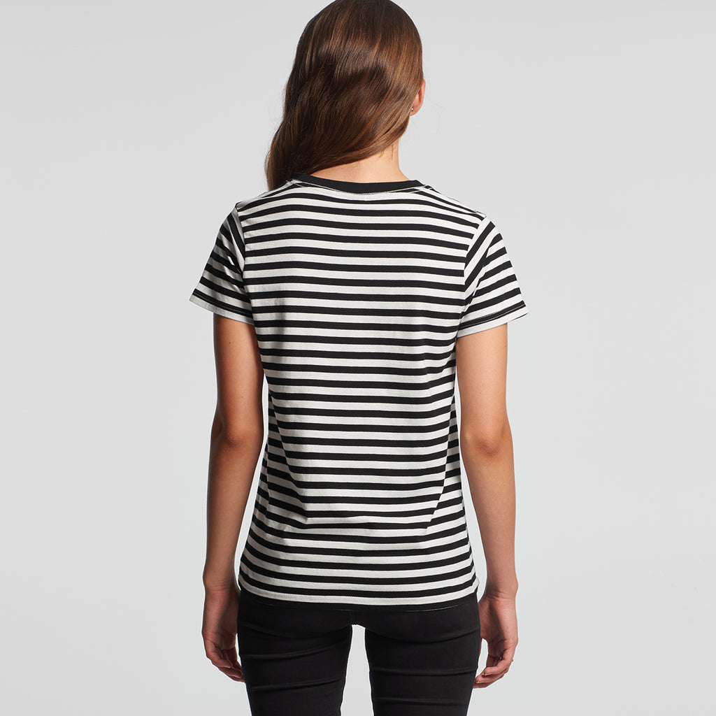 AS Colour Women's Black/White Maple Stripe Tee