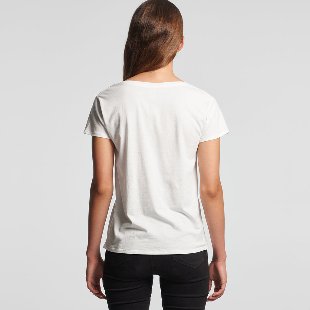 AS Colour Women's White Brea V-Neck Tee