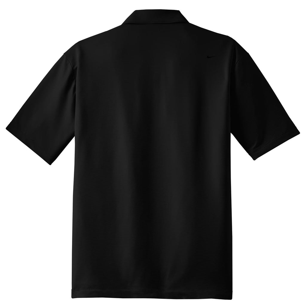 Nike Men's Black Elite Dri-FIT Short Sleeve Ottoman Polo