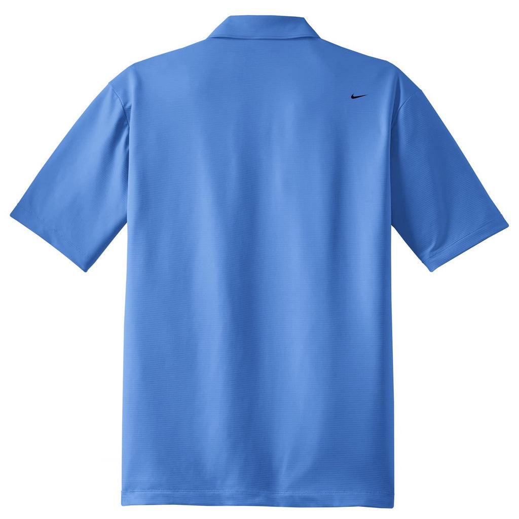 Nike Men's Vibrant Blue Elite Dri-FIT Short Sleeve Ottoman Polo