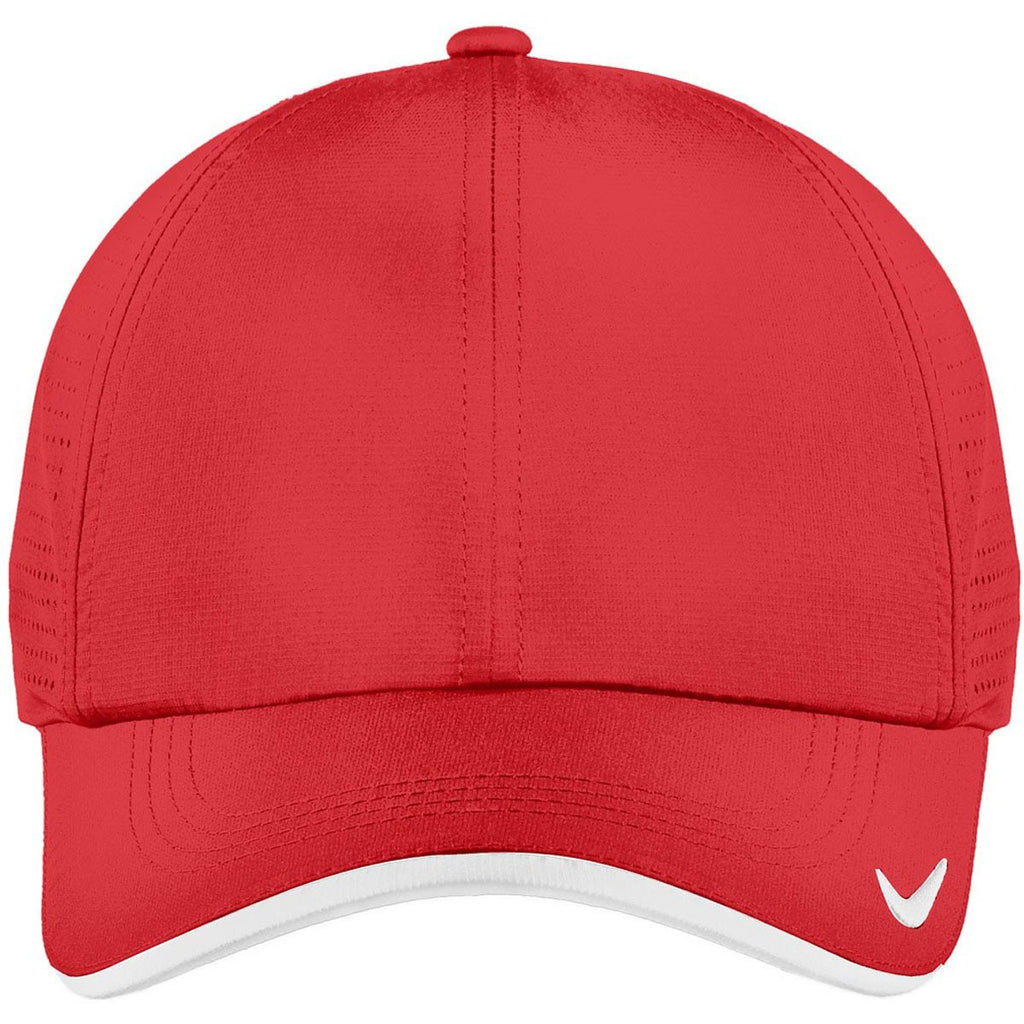 Nike University Red Dri FIT Swoosh Perforated Cap