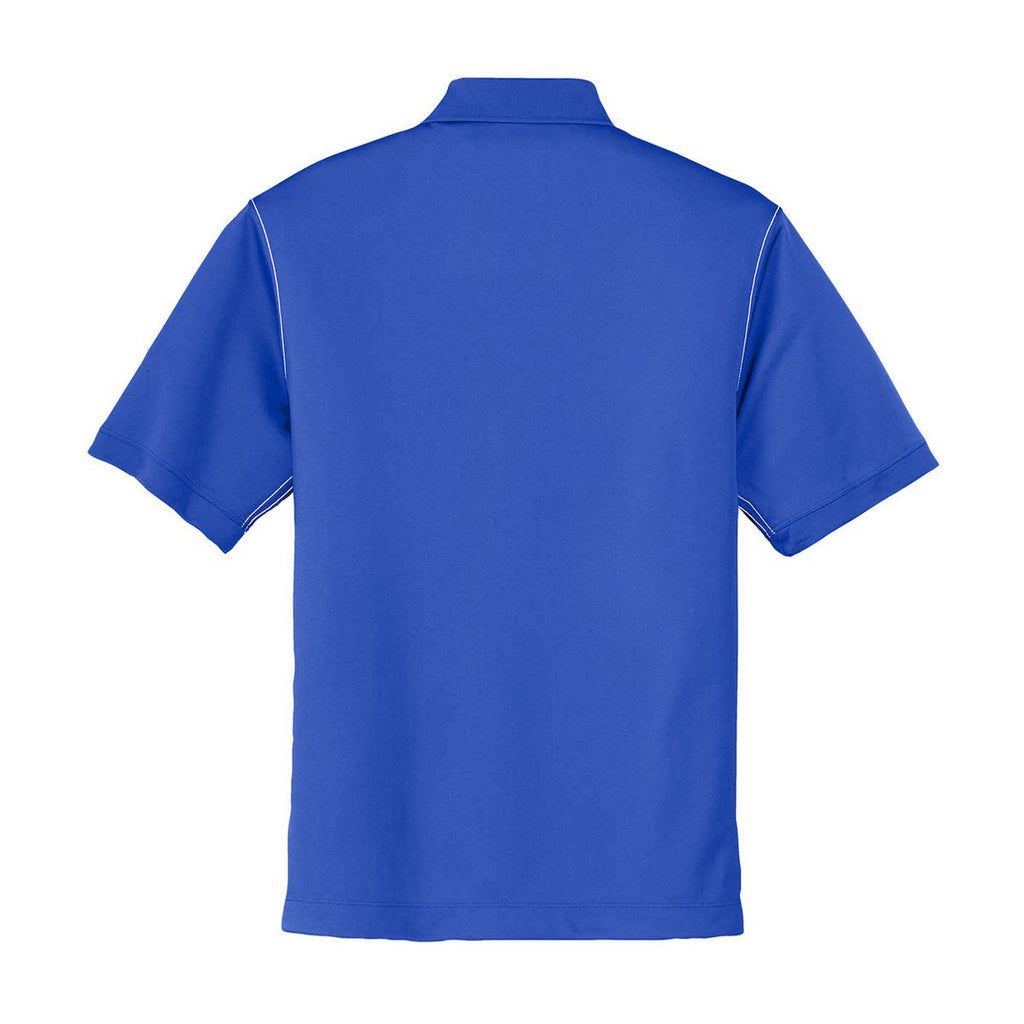 Nike Men's Blue Sapphire Dri-FIT Short Sleeve Sport Swoosh Pique Polo