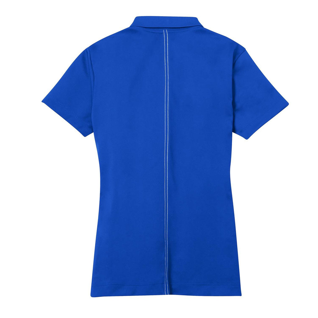 Nike Women's Blue Sapphire Dri-FIT Short Sleeve Sport Swoosh Pique Polo