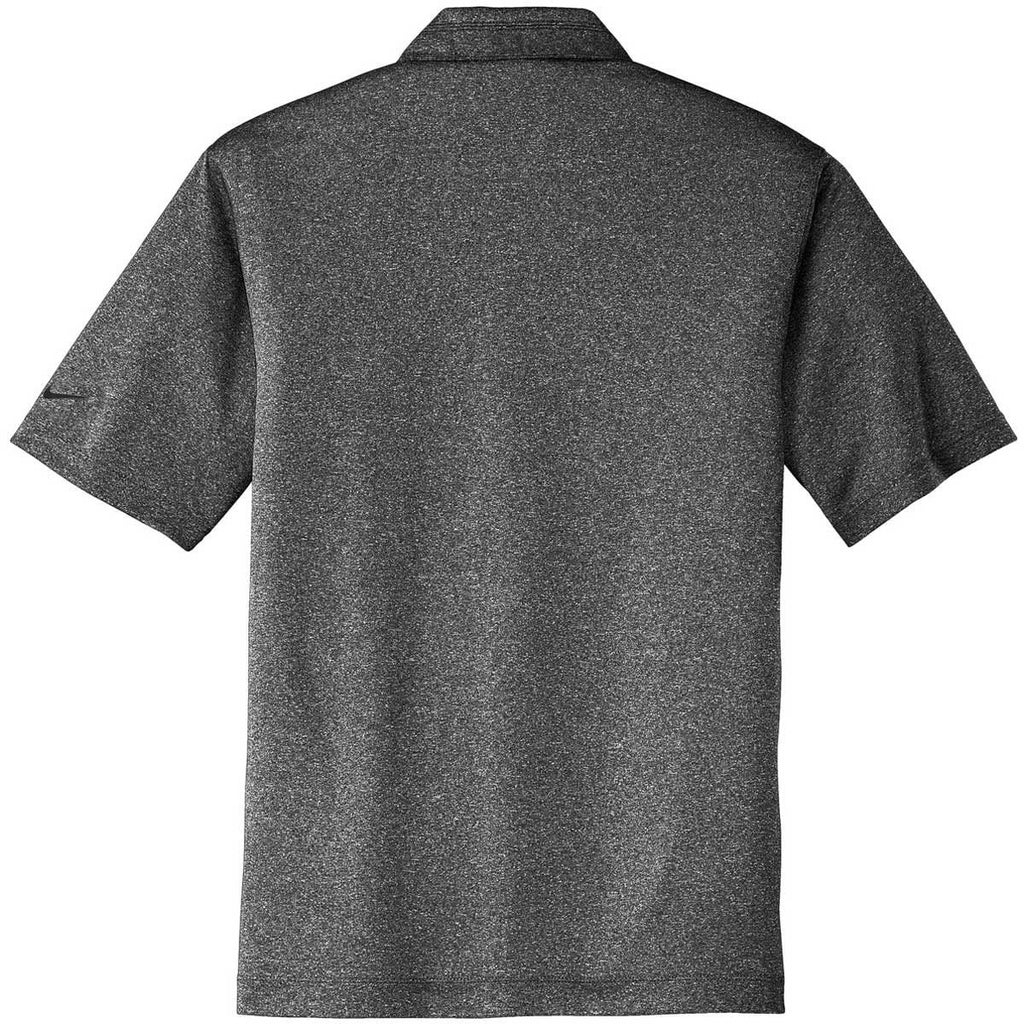 Nike Men's Black Heather Dri-FIT Short Sleeve Heather Polo