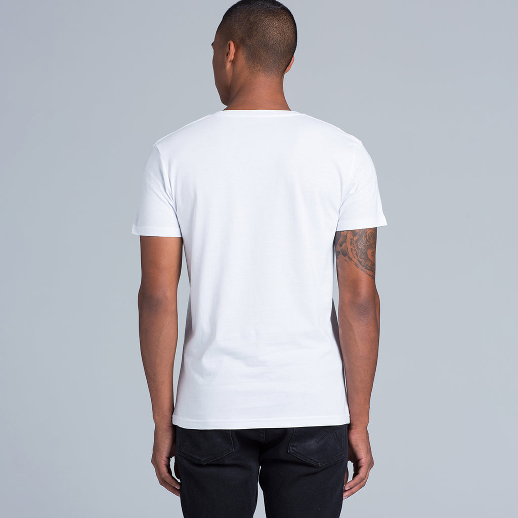 AS Colour Men's White Tarmac V-Neck Tee