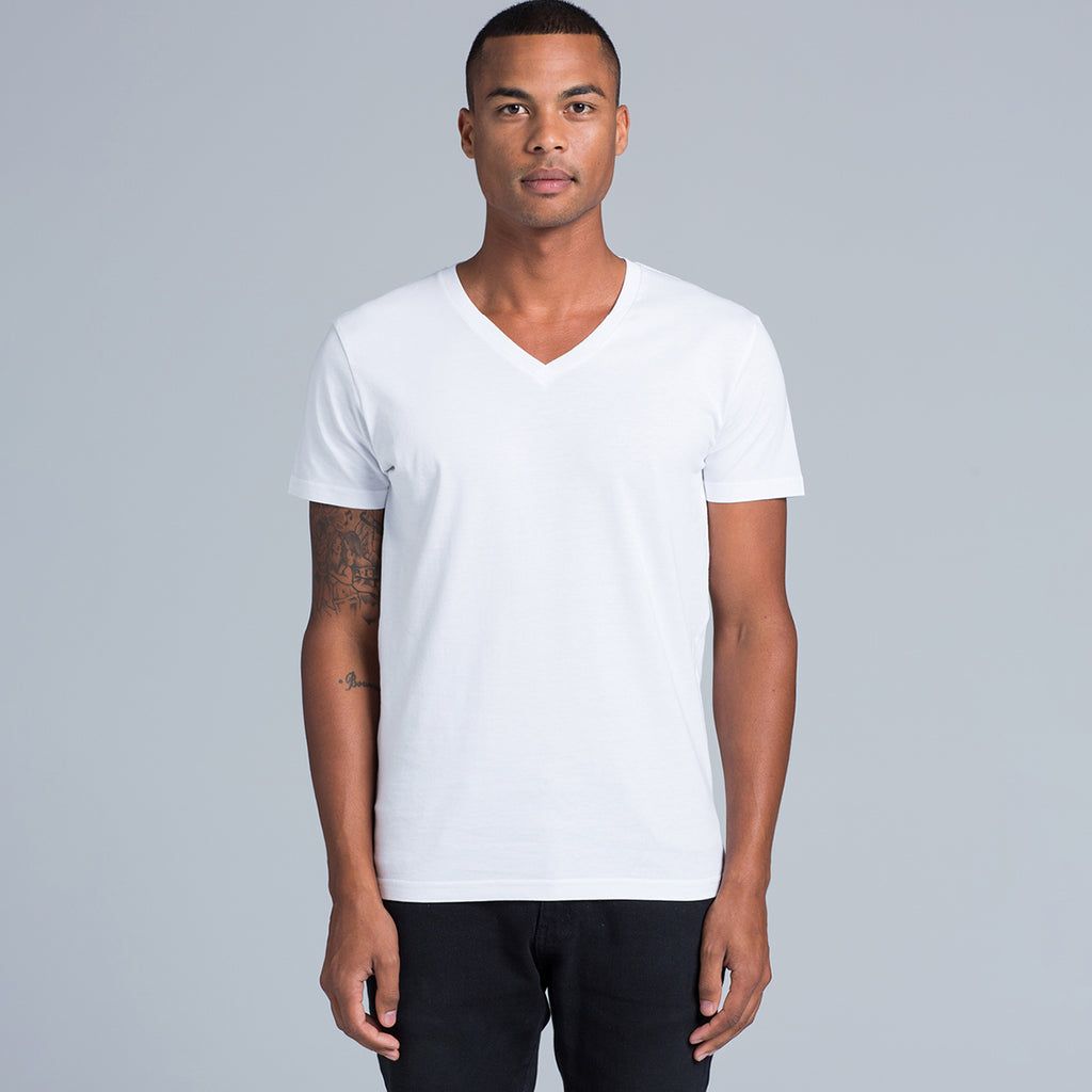 AS Colour Men's White Tarmac V-Neck Tee