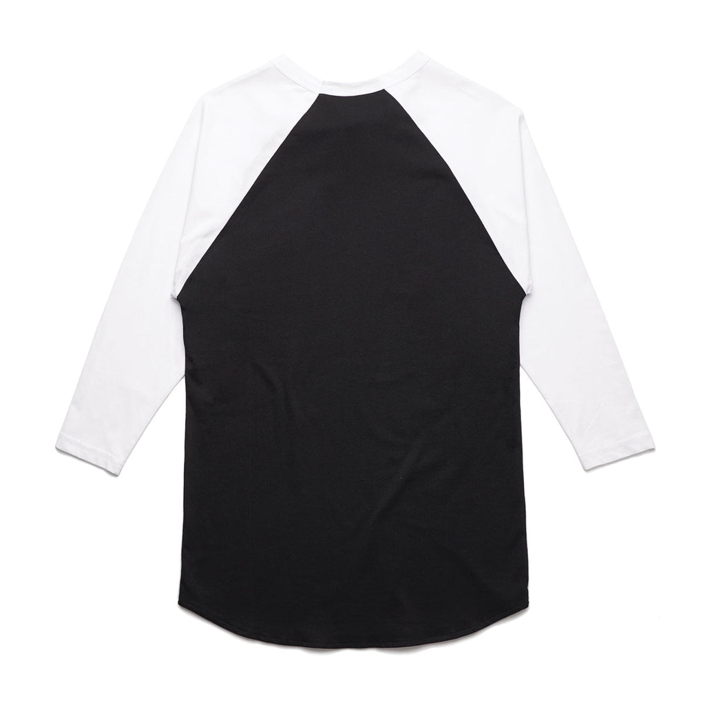 AS Colour Men's Black/White Raglan Tee