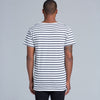 AS Colour Men's White/Navy Wire Stripe Tee