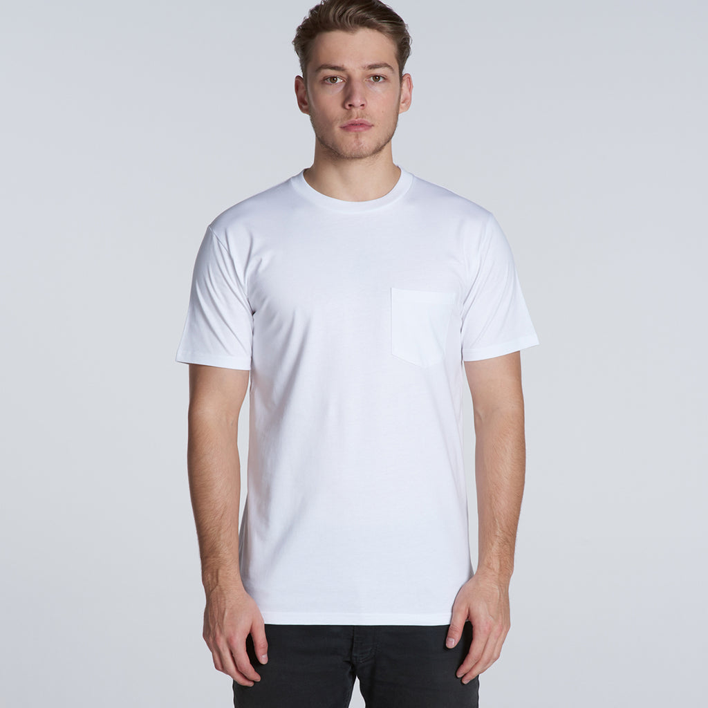 AS Colour Men's White Classic Pocket Tee