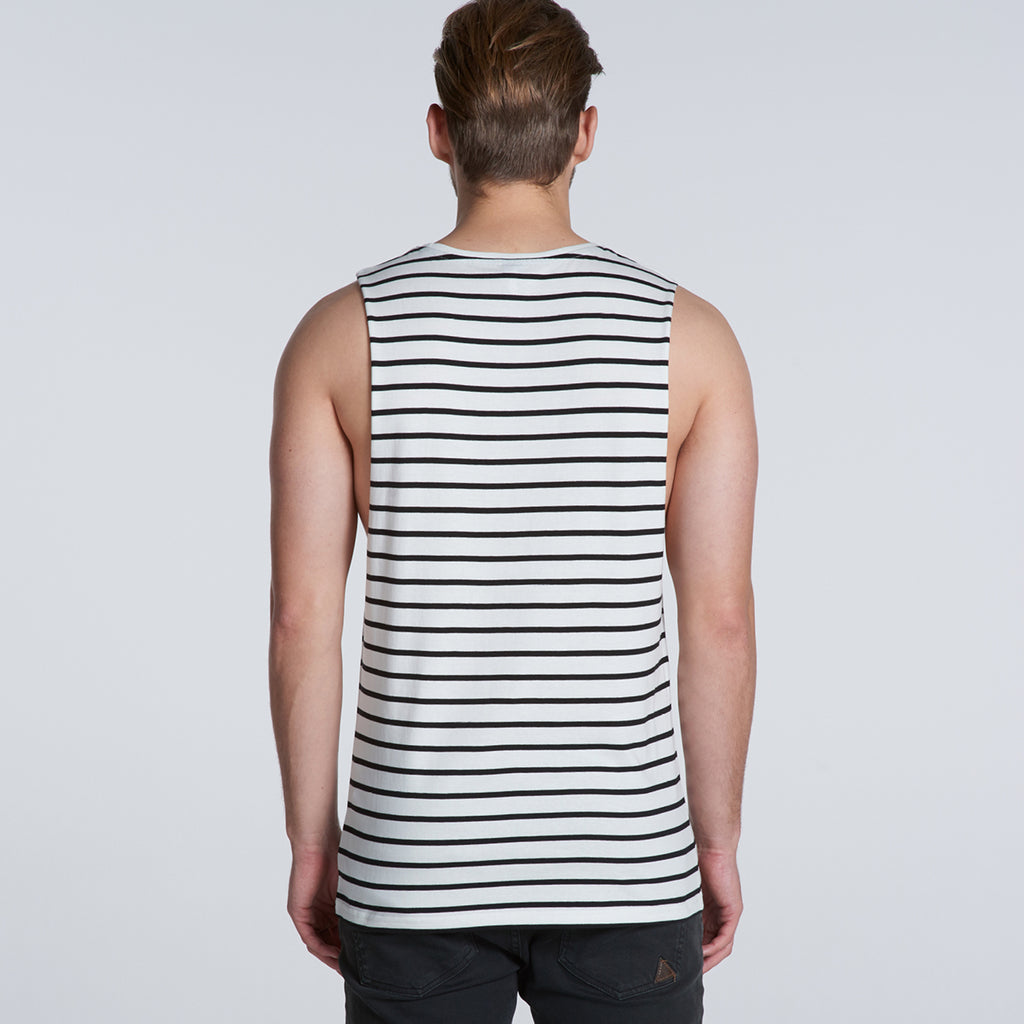 AS Colour Men's Natural/Black Barnard Stripe Tank