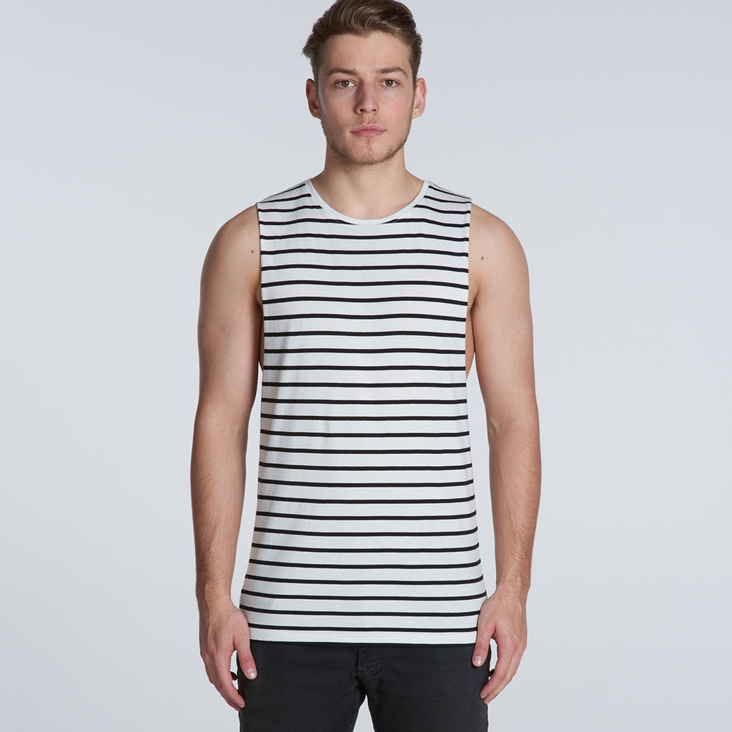 AS Colour Men's Natural/Black Barnard Stripe Tank