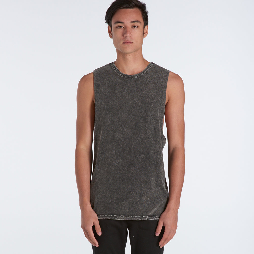 AS Colour Men's Black Stone Wash Barnard Tank