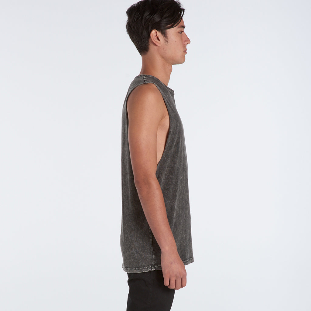 AS Colour Men's Black Stone Wash Barnard Tank