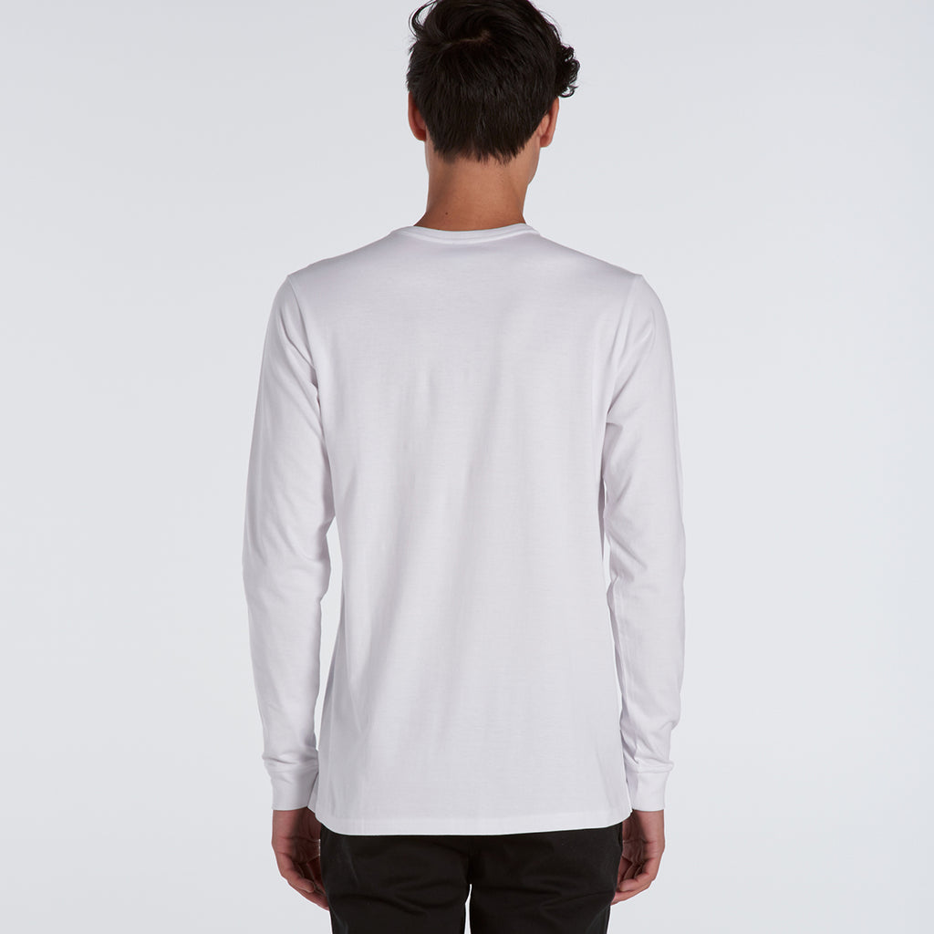 AS Colour Men's White Henley Long Sleeve Tee