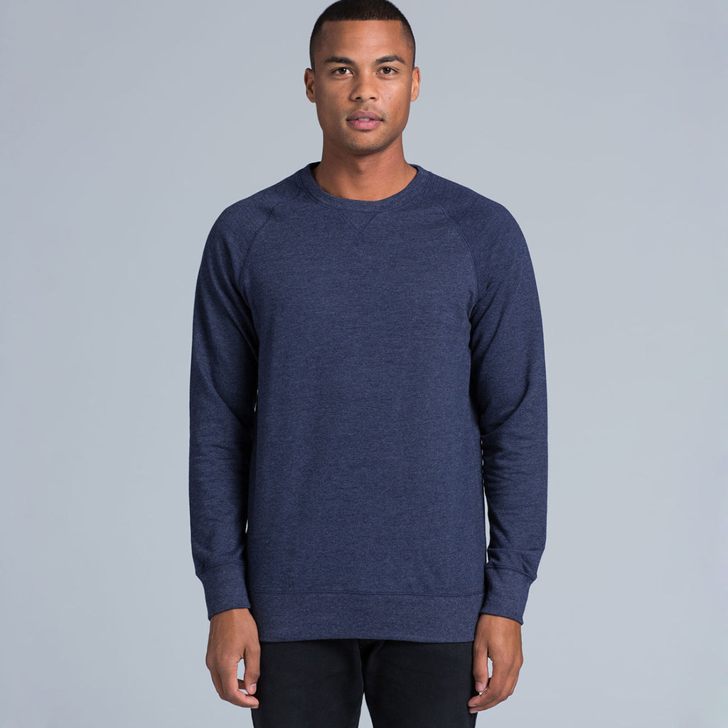 AS Colour Men's Navy Marle Brush Crew