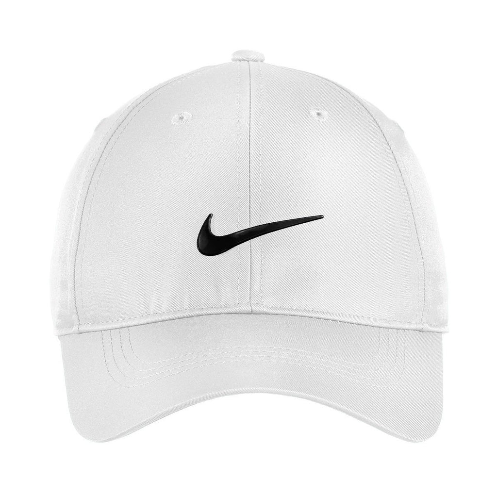 Nike White/Black Dri-FIT Swoosh Front Cap