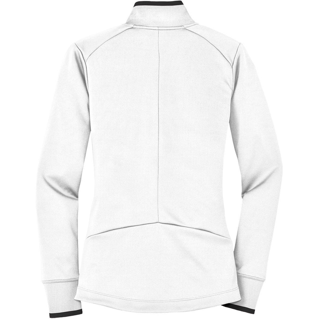 Nike Women's White/Black Dri-FIT Long Sleeve Quarter Zip Shirt