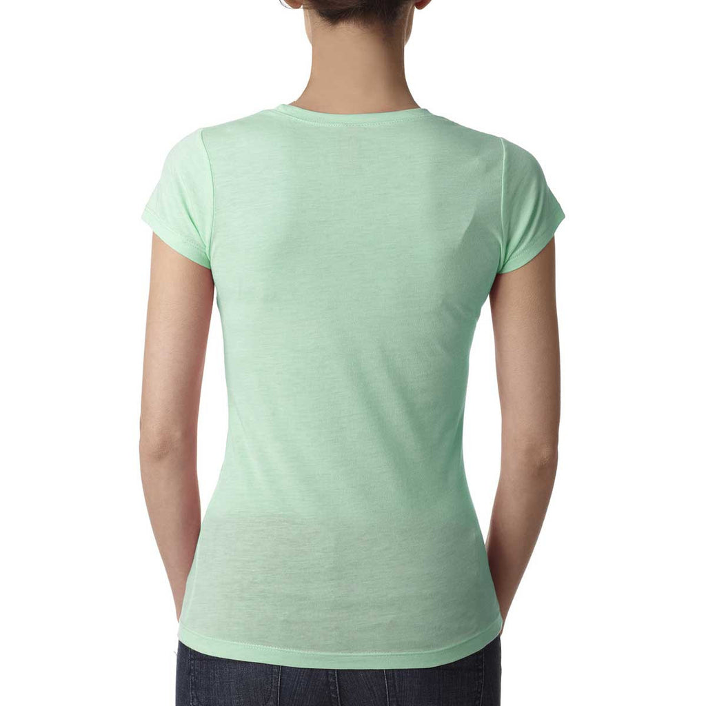 Next Level Women's Mint Poly/Cotton Short-Sleeve Tee