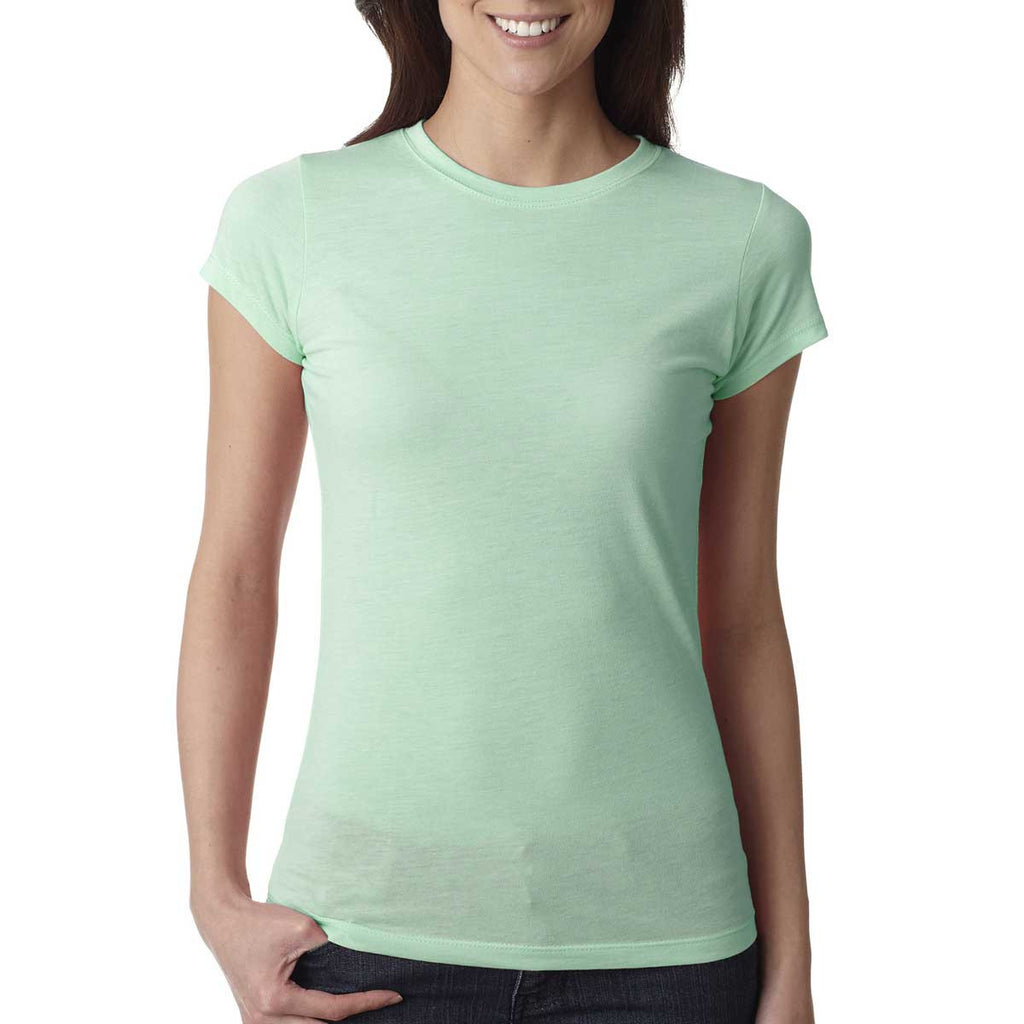 Next Level Women's Mint Poly/Cotton Short-Sleeve Tee