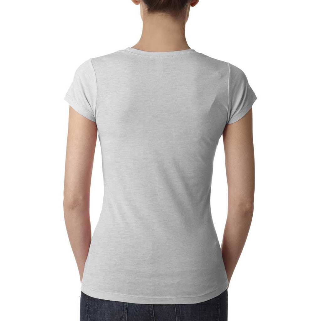 Next Level Women's Silver Poly/Cotton Short-Sleeve Tee