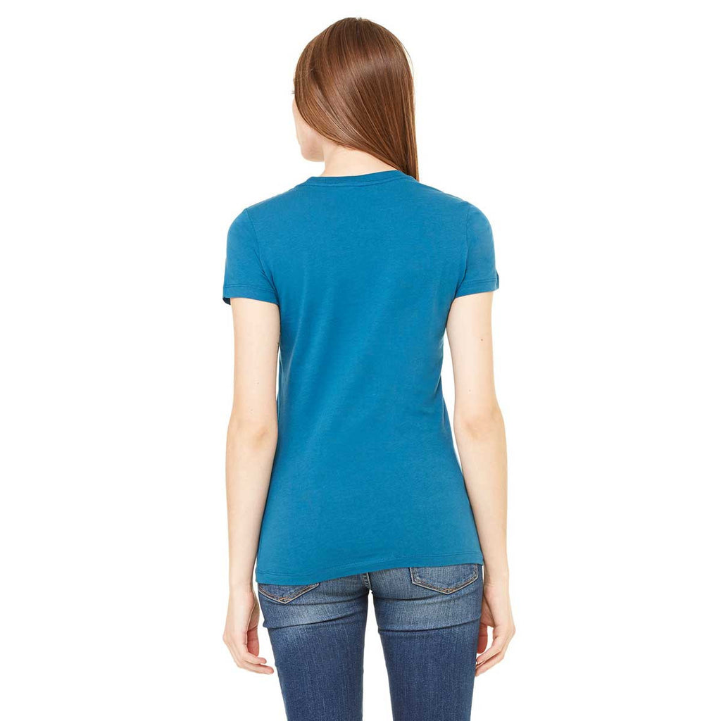 Bella + Canvas Women's Deep Teal Jersey Short-Sleeve T-Shirt