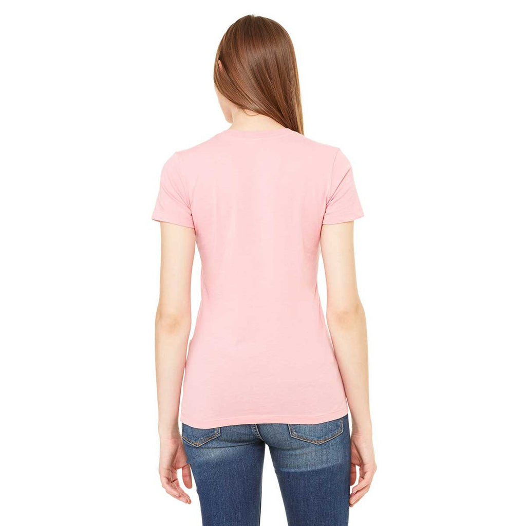 Bella + Canvas Women's Heather Pink Jersey Short-Sleeve T-Shirt