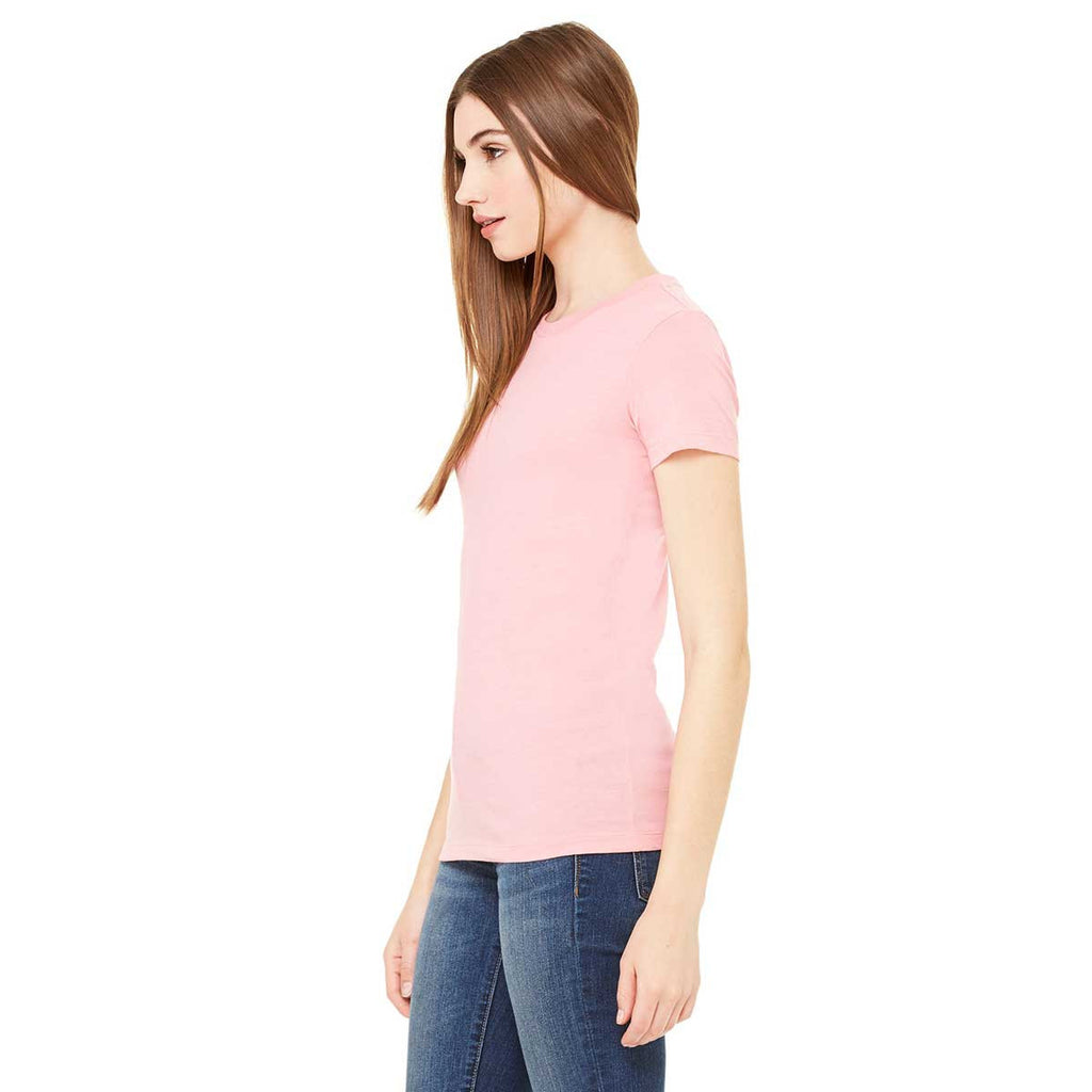 Bella + Canvas Women's Heather Pink Jersey Short-Sleeve T-Shirt