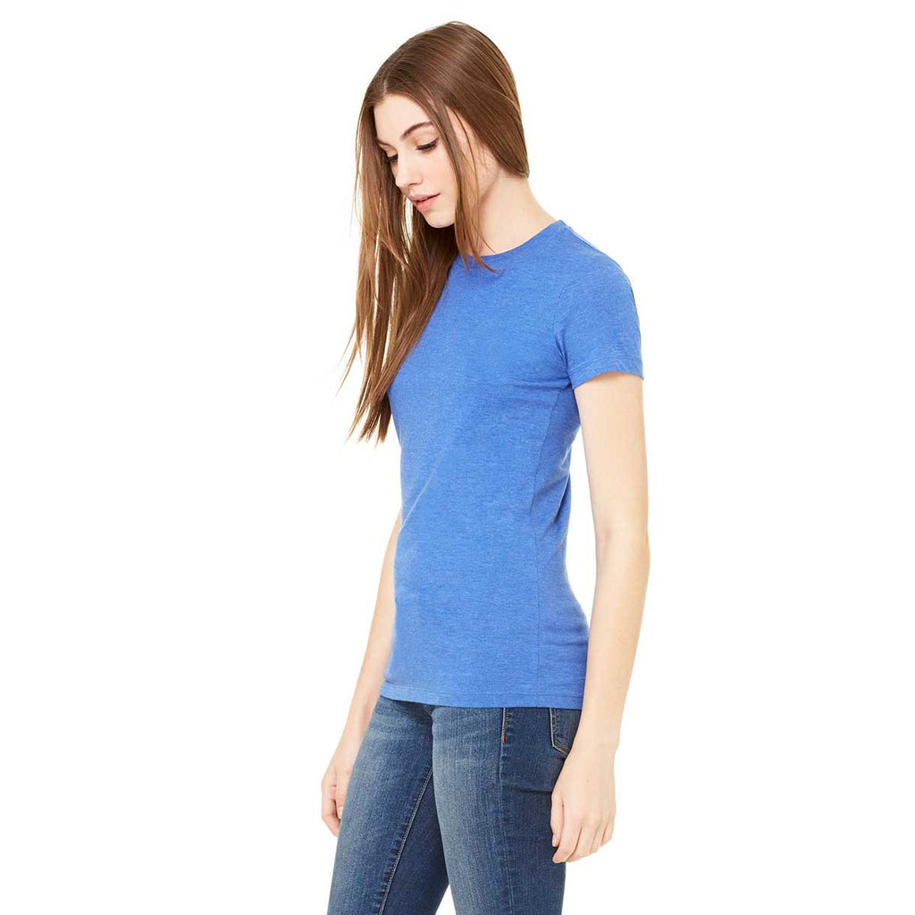 Bella + Canvas Women's Heather True Royal Jersey Short-Sleeve T-Shirt