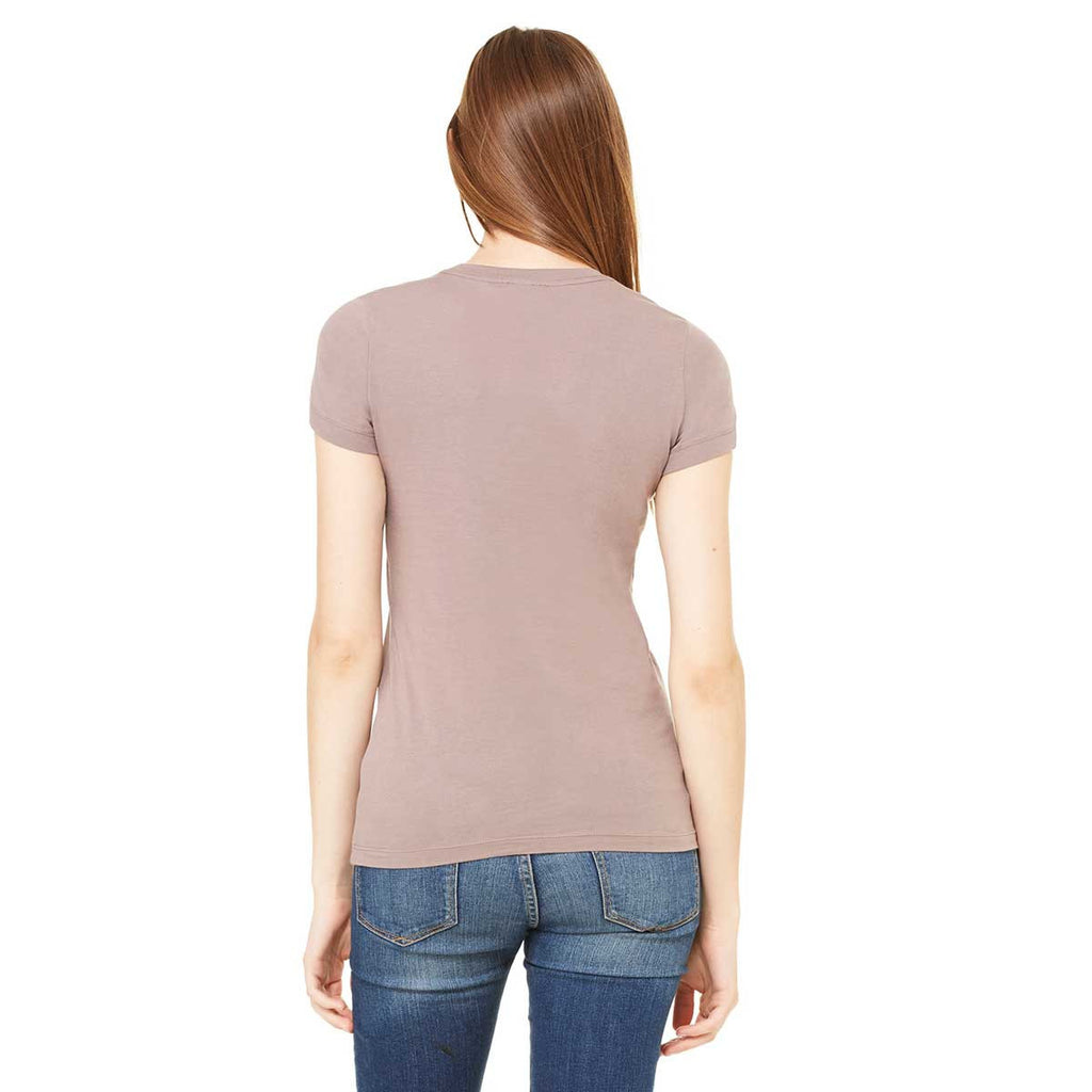 Bella + Canvas Women's Pebble Brown Jersey Short-Sleeve T-Shirt