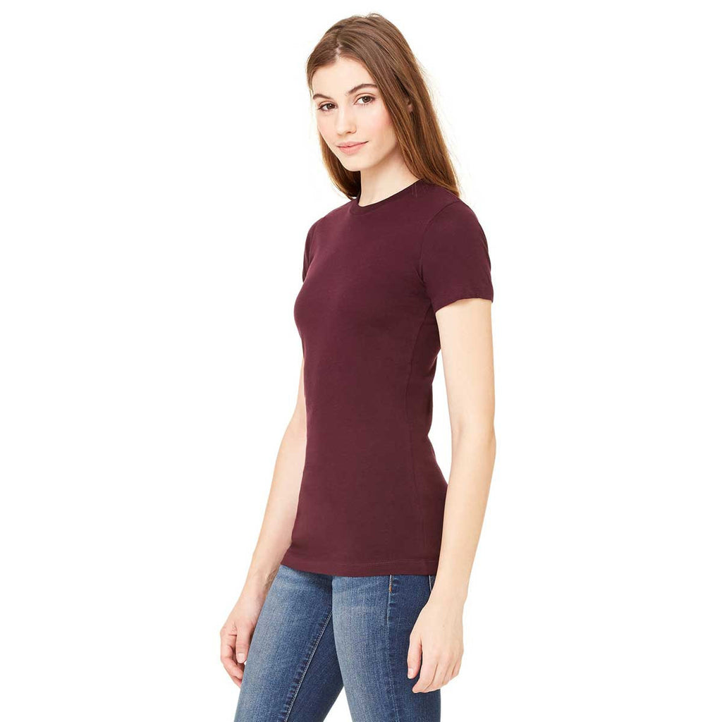 Bella + Canvas Women's Plum Jersey Short-Sleeve T-Shirt