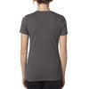 Next Level Women's Charcoal Poly/Cotton V Neck Tee