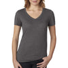 Next Level Women's Charcoal Poly/Cotton V Neck Tee 