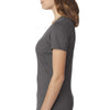 Next Level Women's Charcoal Poly/Cotton V Neck Tee