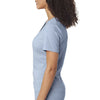 Next Level Women's Dusty Blue Poly/Cotton V Neck Tee