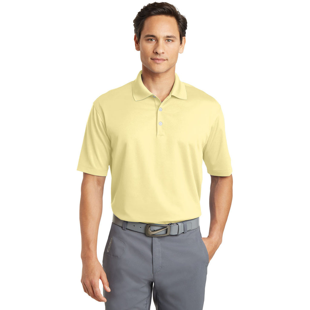 Nike Men's Tall Light Yellow Dri-FIT S/S Micro Pique Polo