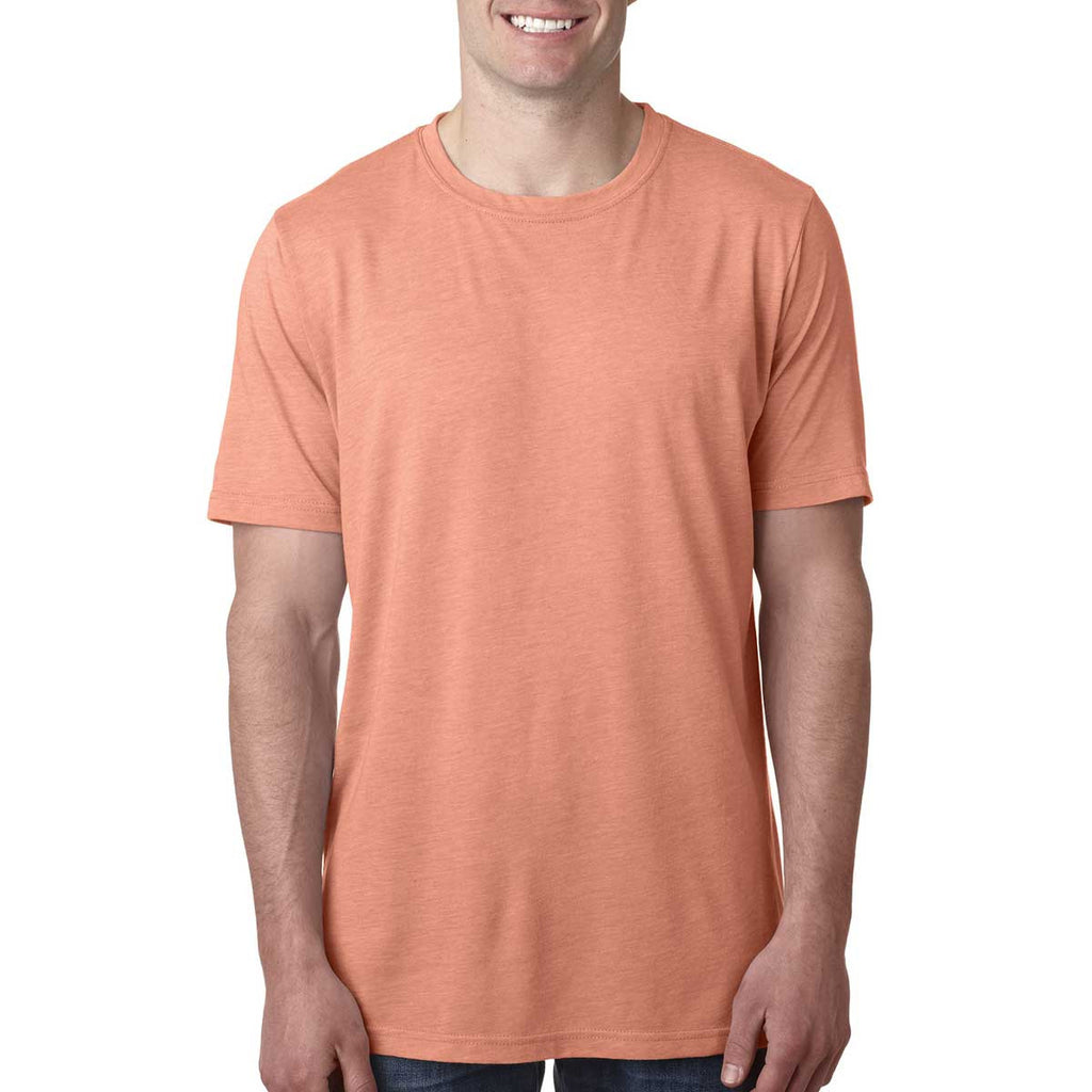 Next Level Men's Light Orange Poly/Cotton Short-Sleeve Crew Tee