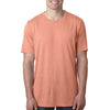 Next Level Men's Light Orange Poly/Cotton Short-Sleeve Crew Tee