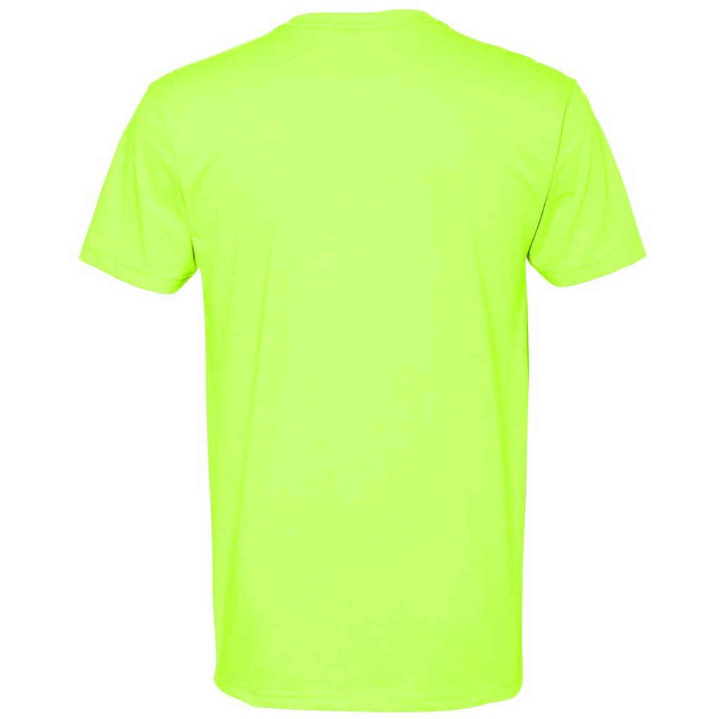Next Level Men's Neon Yellow Premium CVC V-Neck Tee