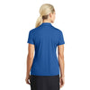 Nike Women's Gym Blue Dri-FIT Short Sleeve Vertical Mesh Polo