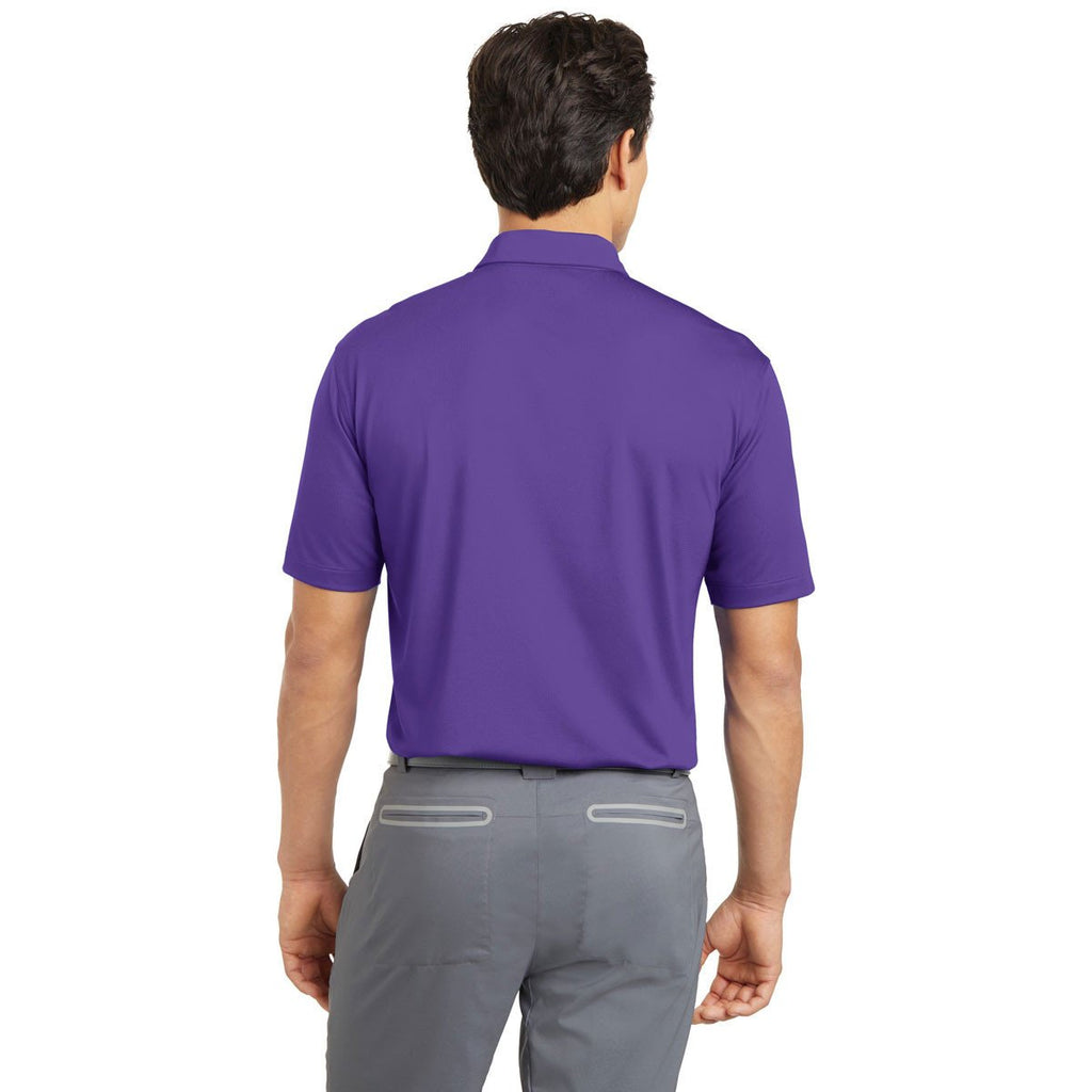 Nike Men's Court Purple Dri-FIT Short Sleeve Vertical Mesh Polo