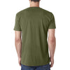 Next Level Men's Military Green Premium Fitted Sueded V-Neck Tee