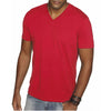 Next Level Men's Red Premium Fitted Sueded V-Neck Tee