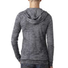Next Level Women's Dark Gray Burnout Hoodie