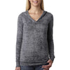 Next Level Women's Dark Grey Burnout Hoodie