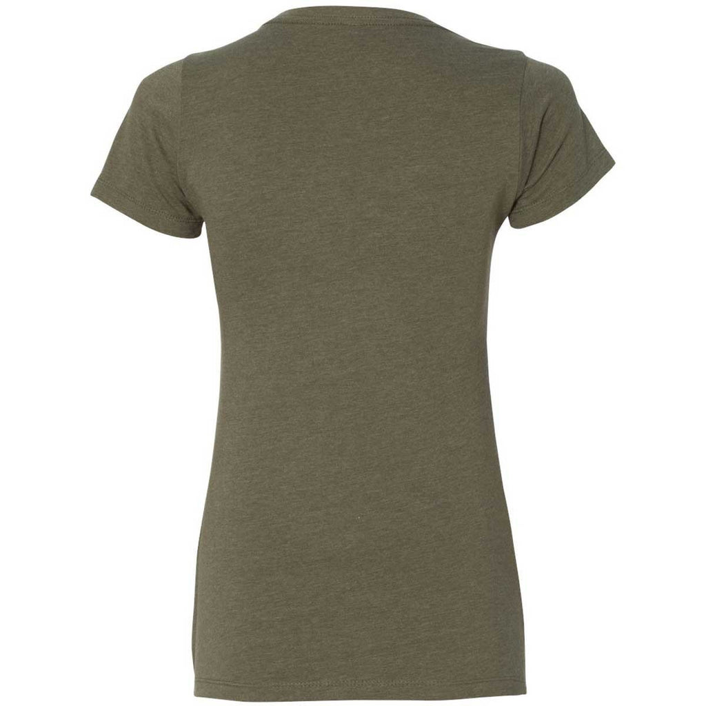 Next Level Women's Military Green CVC Crew Tee