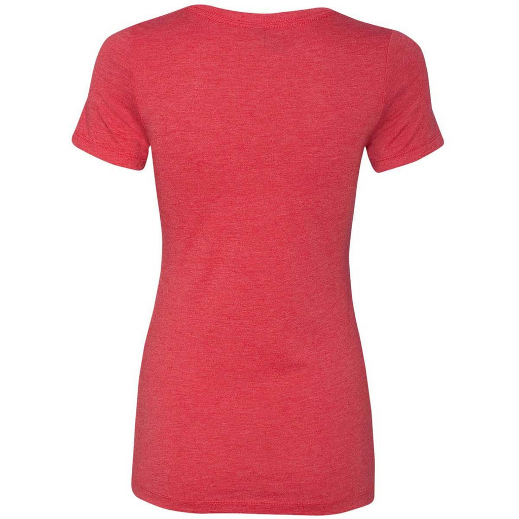 Next Level Women's Vintage Red Triblend Crew