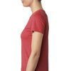 Next Level Women's Vintage Red Triblend Crew