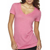 Next Level Women's Vintage Pink Triblend Deep-V Tee