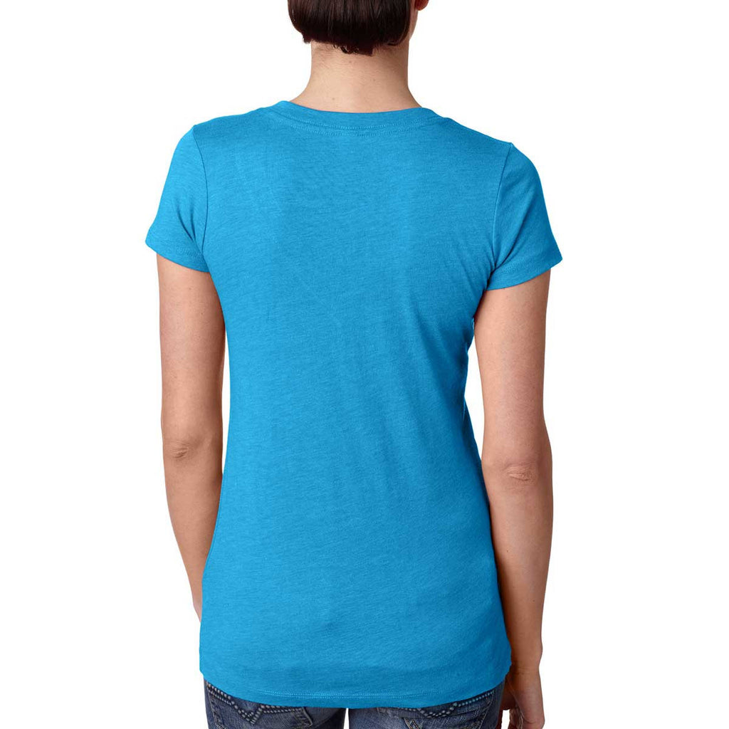 Next Level Women's Vintage Turquoise Triblend Deep-V Tee